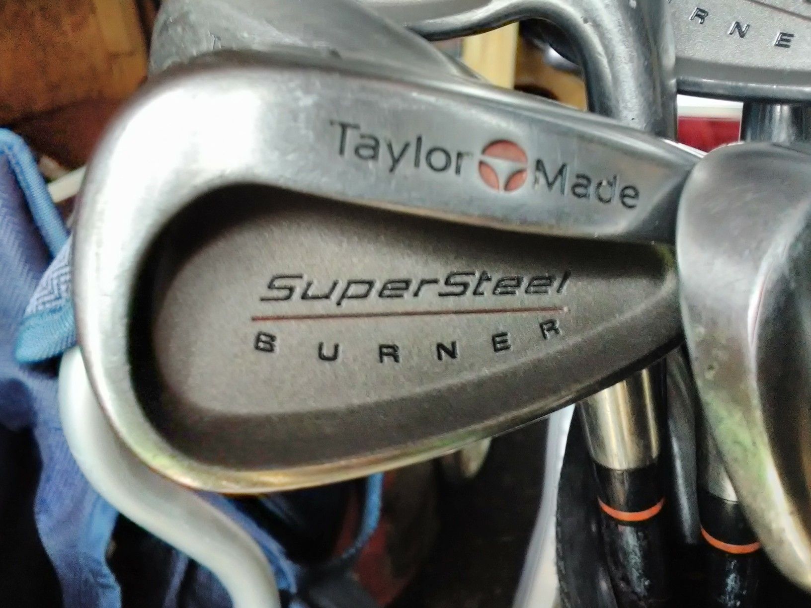 TaylorMade irons 3-9 supersteel burner edition plus bag and extras