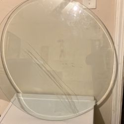 Round Bevel Glass Top