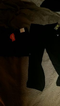 New Girls size 10 Gymboree dark denim skirt and Old Navy size large or 10 to 12 activewear capri pants nwt
