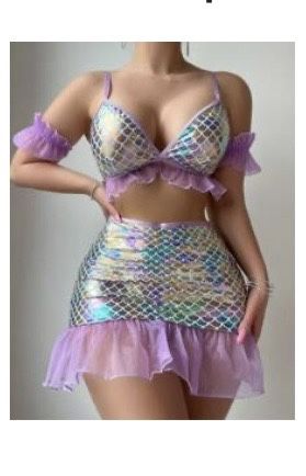 New Purple Mermaid Costume 