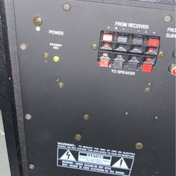 Technics SB-AS40 Active Subwoofer powers on