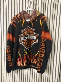 Vintage Harley Davidson Flame Hoodie