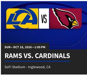 Rams vs cardinals 2026  🎟️ 🎟️