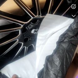 20x9 black milled wheel vision rapier 306