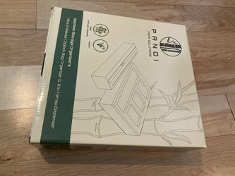 New - Bamboo Ziplock Bag Storage Wrap Dispenser Organizer Set With Slide Cutter - 2 Available