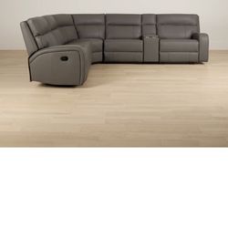 City Furniture Rhett Gray Power Reclining Sectional Sofa 