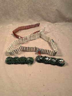 Village fencing and bushes