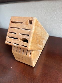 Wusthof knife block solid wood