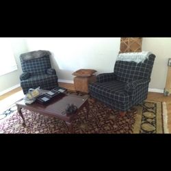 ETHAN ALLEN BLACK CHECKERED SOFA SEATS