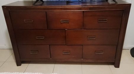 Dress and queen bed frame