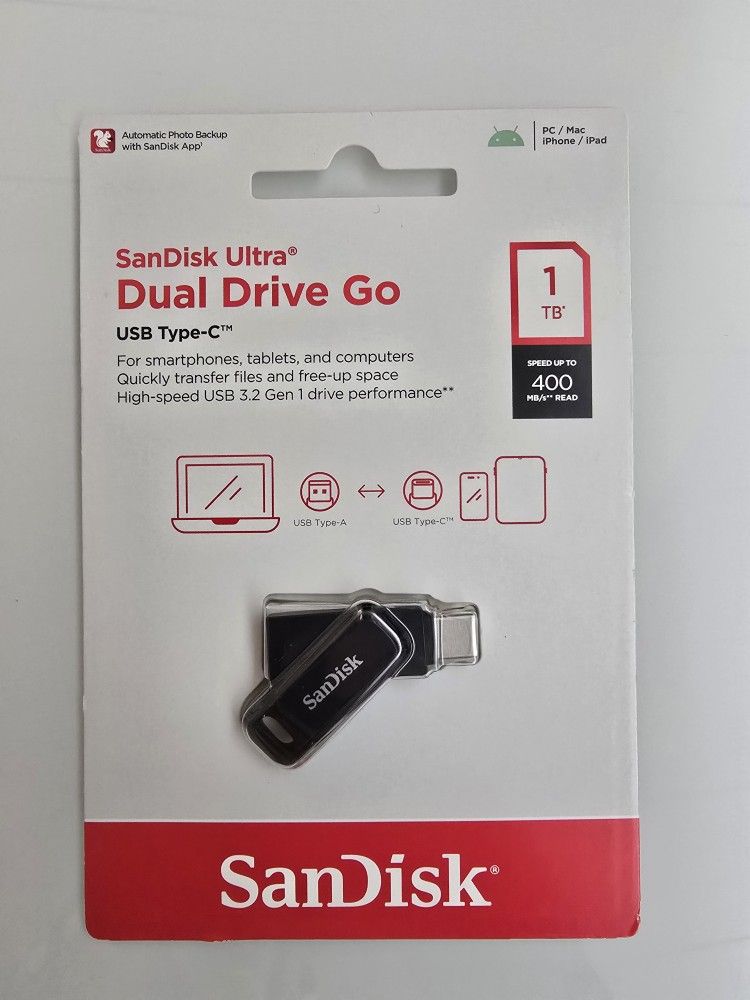 Sandisk 1TB Ultra Dual Drive Go USB 3.2 Type C and A