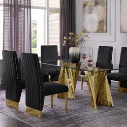 Black&Gold Luxurious Dining Set