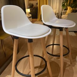 Selling a pair (2 stools) of modern counter-height chairs.