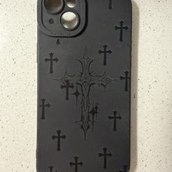Black Cross iPhone 15 Plus Phone Case