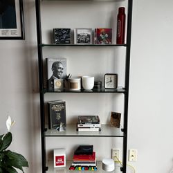 Tesso Black Wall Mount Bookshelf 