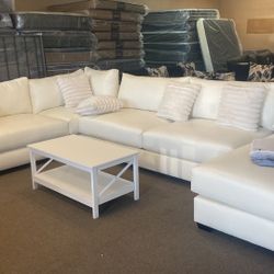 White Leather Couch