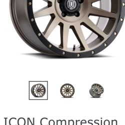 Jeep Wheels  20x10  Icon Compression Bronze 4new$1000
