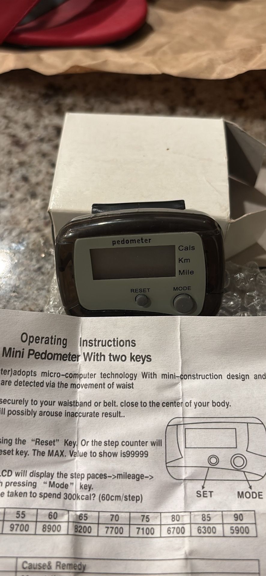 Mini pedometer with two keys and clip on simple step counter walking tracker step tracker
