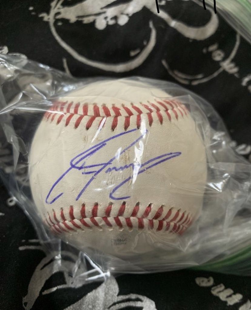 Clint Frazier Autographed baseball yankees