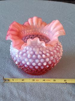 Vintage Cranberry Hobnail