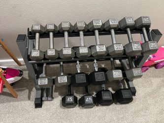 Dumbbell Set with Rack