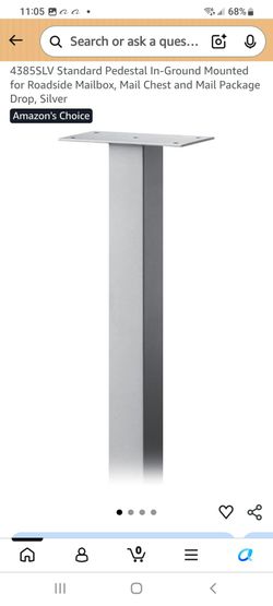 Standard Pedestal In-Ground Mailbox Post Silver