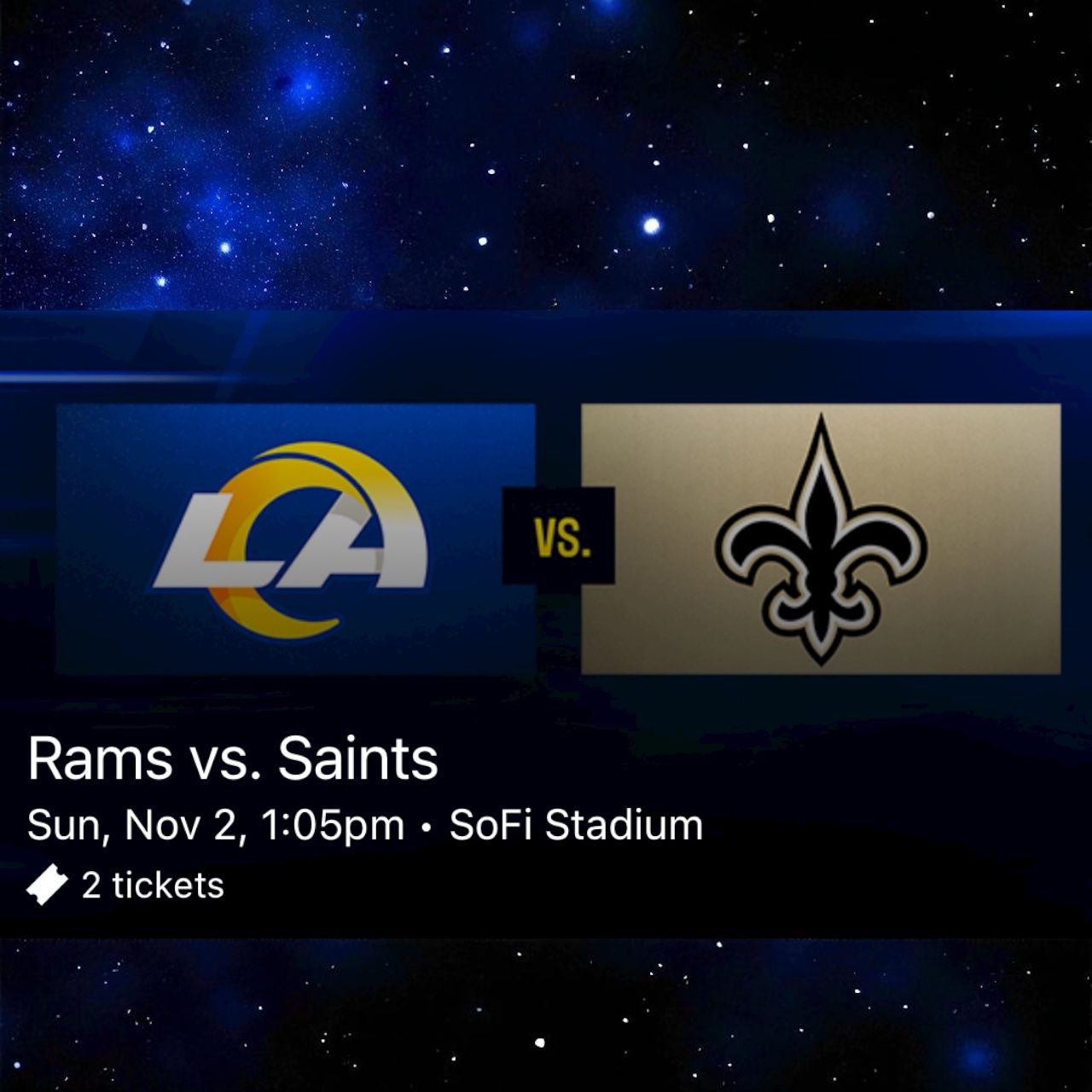 Rams Vs Saints 11/2