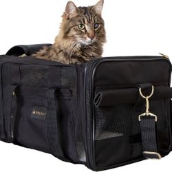 Sherpa Delta Airlines Travel Pet Carrier, Airline Approved & Guaranteed On Board - Black, Medium