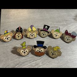 Lot of 9 Duffy Hat Hidden Mickey Disney Pins 