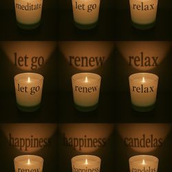 Glass Reflection Candle Holder
