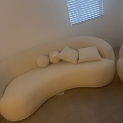 Boucle sofa set - brand new - couch + loveseat