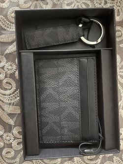Michael Kors Black Card Wallet With Keychain