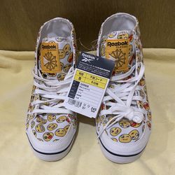 Reebok Classic High Top Tennis - Smiley Face Emojis - Size 6.5