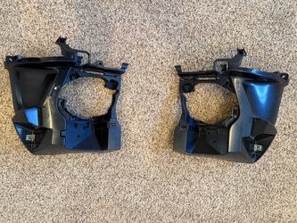 Pair of Black Plastic Headlight Housing Brackets