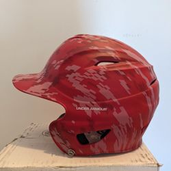  NEW - Under Armour Red Baseball Helmet 