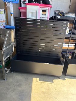 metal planter with new tires