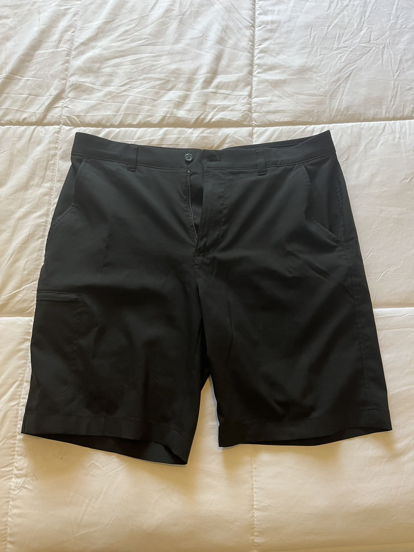 Jack Nicklaus Mens Performance Golf Shorts 34 Zip Fly Ball Pocket Black