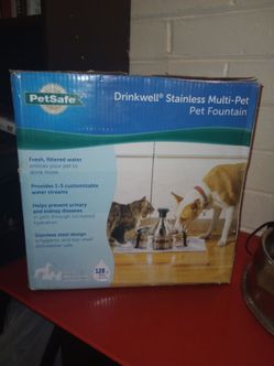 Pet fountain for cats and dogs.