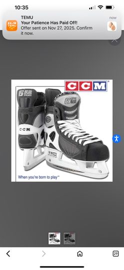 hockey Skates, Size 5, CCM Tacks, GR888 Condition, Photos Show It All, $49