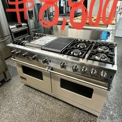 Viking Professional 60” Wide Freestanding All Gas Range With Double Oven - Cream Color 