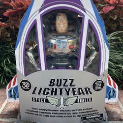 30th Anniversary  Limited Edition Chrome Buzz Lightyear Talking Toy