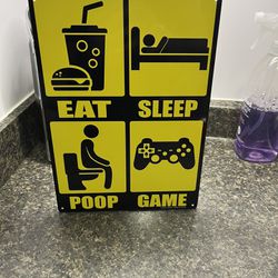 Gaming Room Metal Sign Gamer Wall Decor For Boys Room Bedroom Gamers Aluminum Rust Free