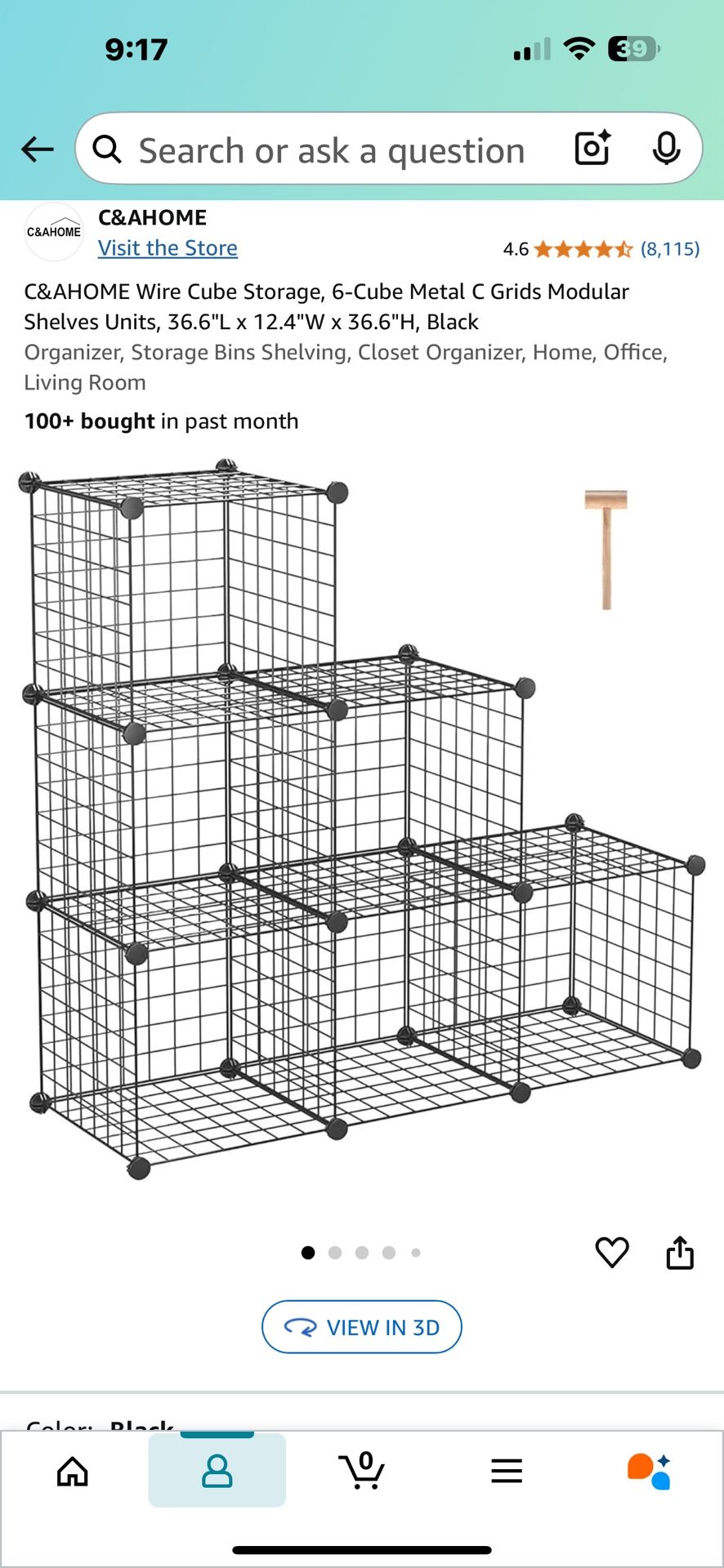 Storage Bins - Wire Cubes
