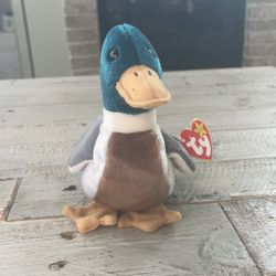 Rare TY Beanie Baby “Jake the Drake Mallard Duck” with Tag errors 