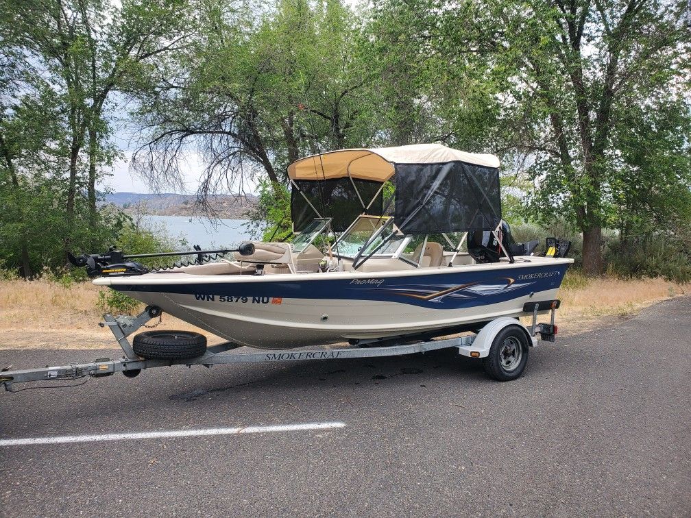 2007 SmokerCraft Pro Mag 162 +70hp 4 Stroke Suzuki+Trailer