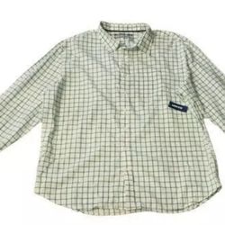 Old Navy Classic Shirt Size XXL Men's Green Blue White Checks  Button Down