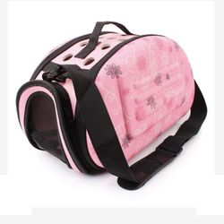 New Foldable Pet Carrier.  Airline Approved.  For Small Pets. Pink. 