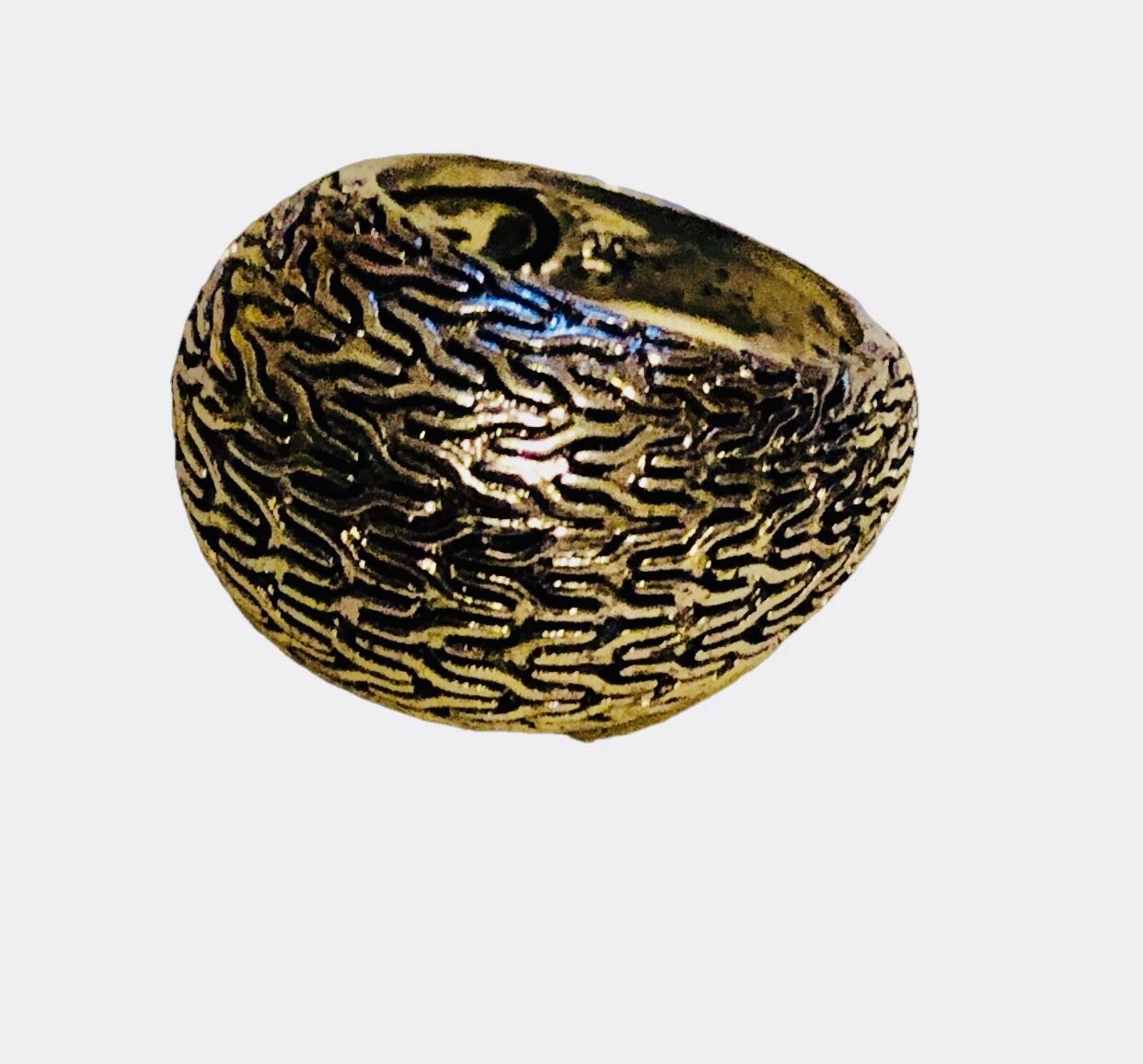 Chain Weave Dome Ring Size 6.5 Solid 925 Silver