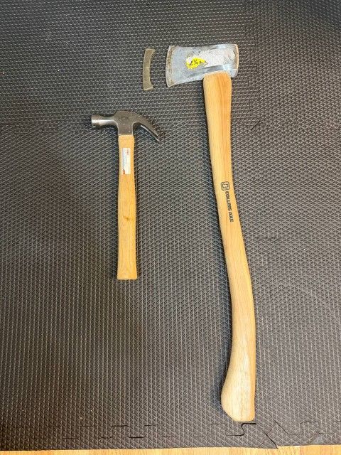 Axe and Hammer Set – Wooden Handle – Great Condition