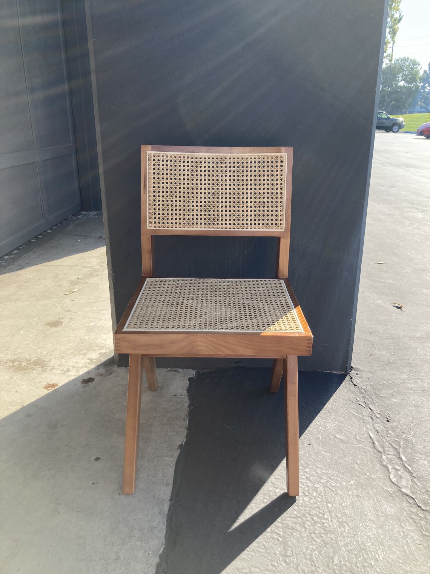 Design Chair Jude Chair with Caning in Black Finish